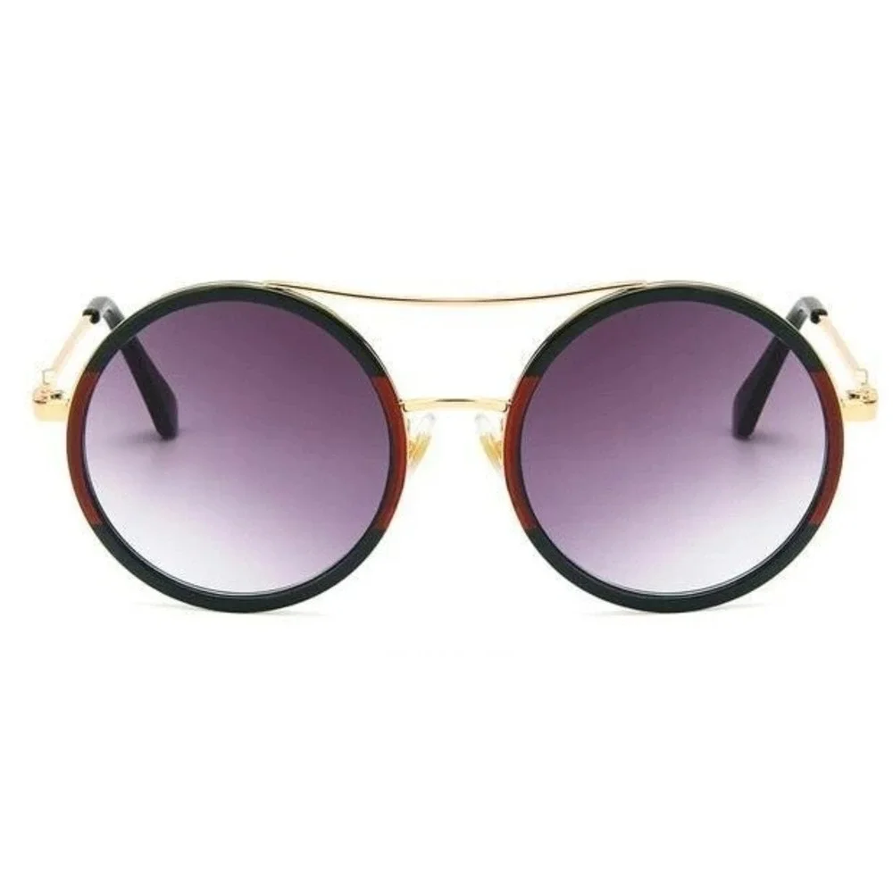 Mens Round Sunglasses Hip Hop Style Retro Vintage Streetwear UV400 Eyewear Gafas